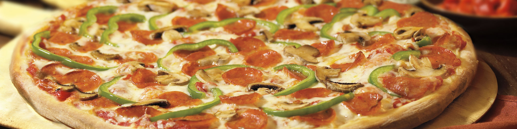 Pizza on table